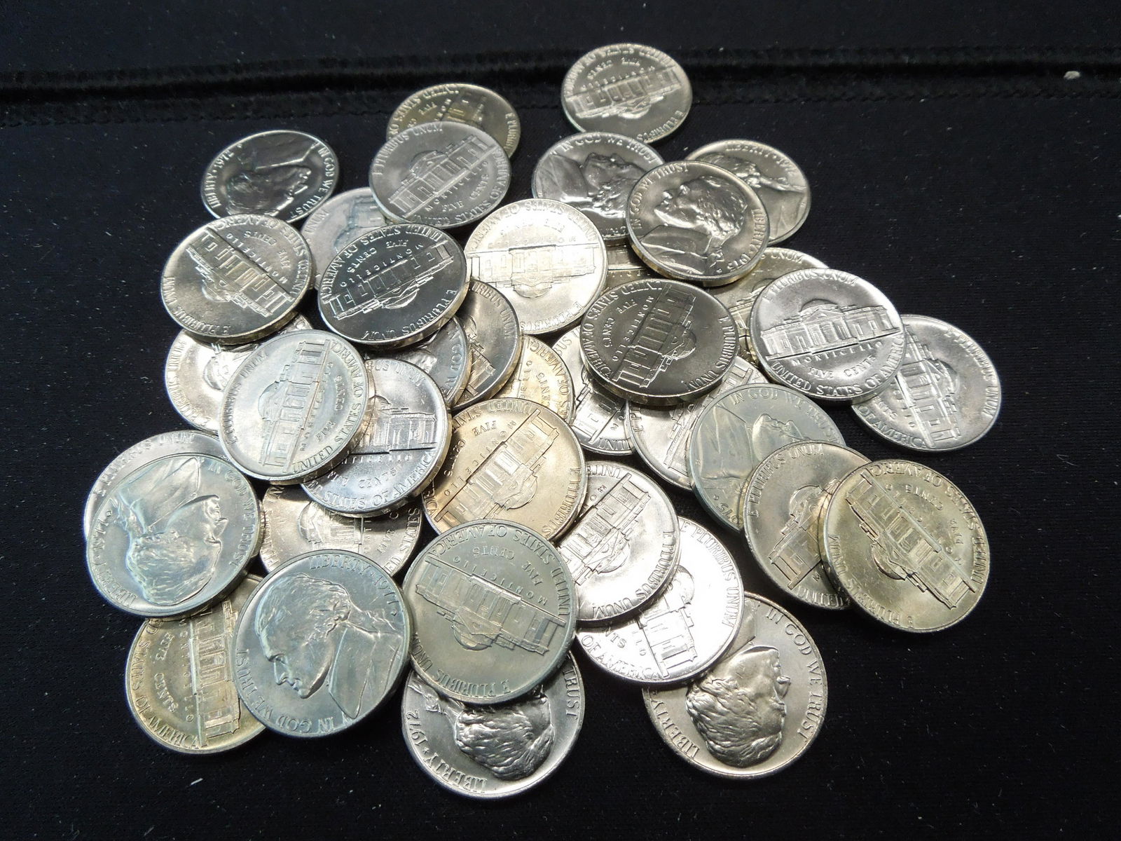 (38) BU Jefferson Nickels with Various Dates from (1 of 4)