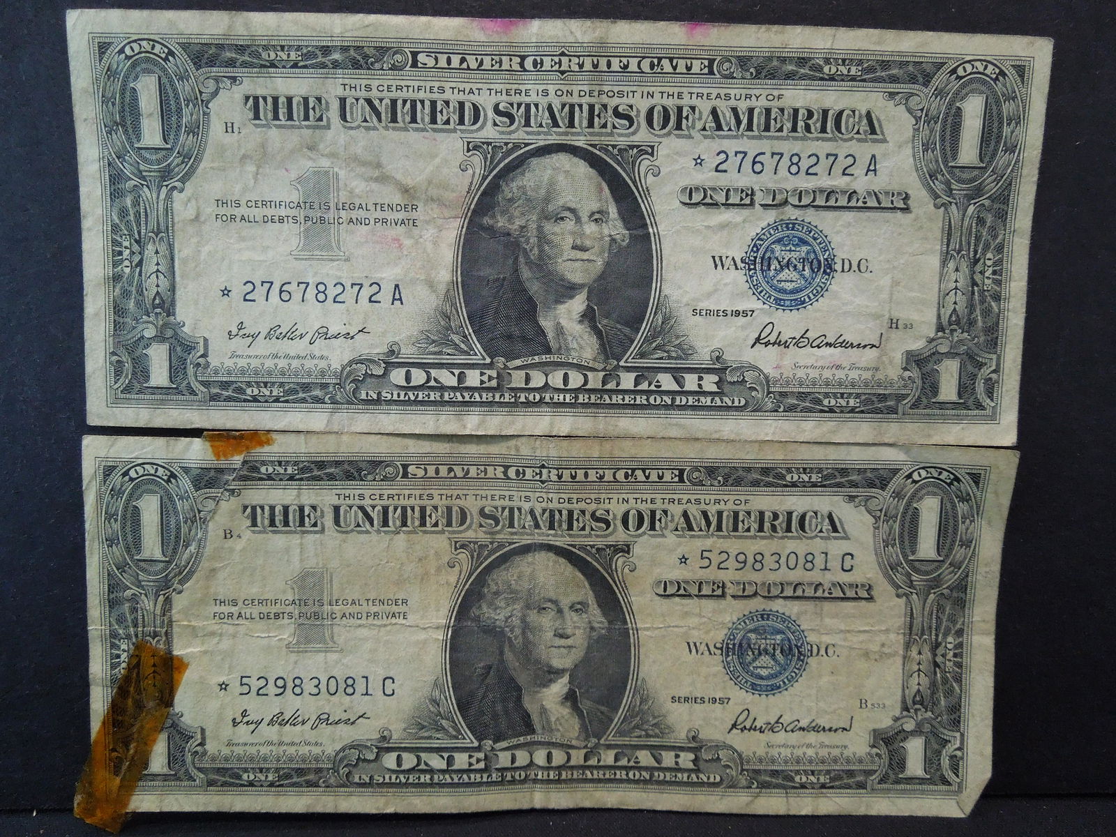 2   1957 STAR NOTE SILVER CERTIFICATES (1 of 4)