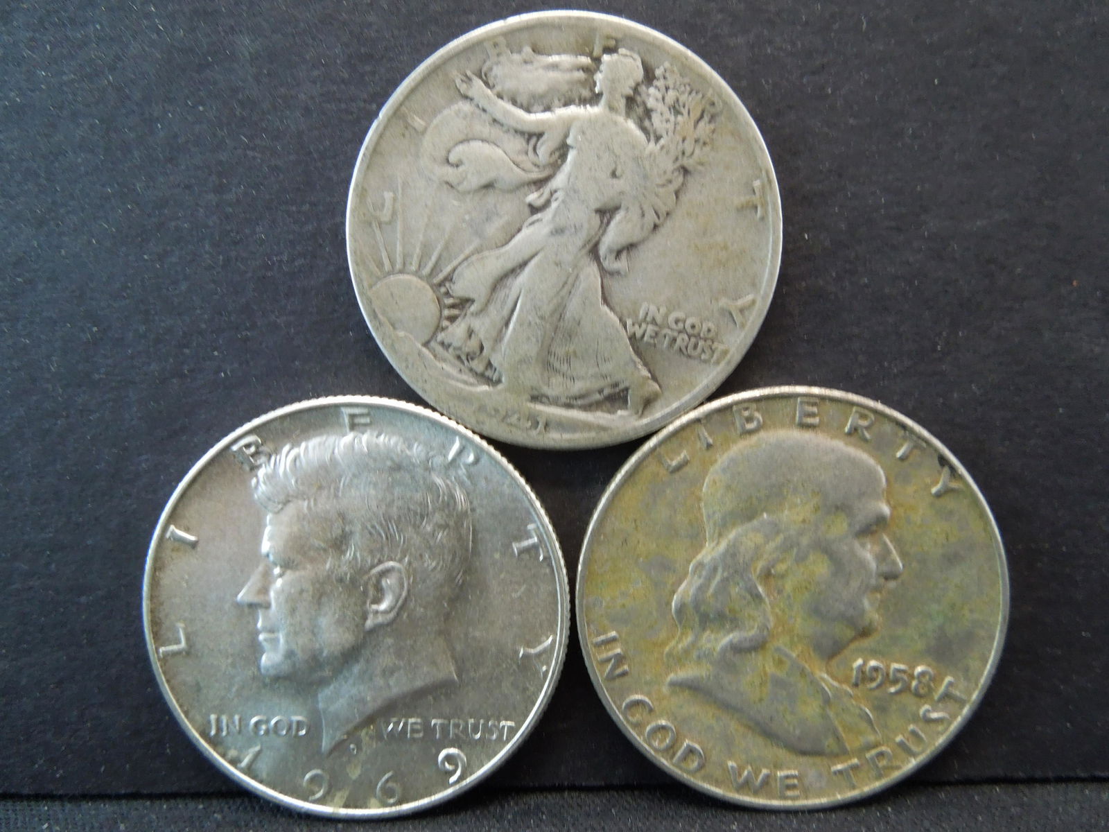 1941 S Walking Liberty Half Dollar, 1958 D Franklin (1 of 2)