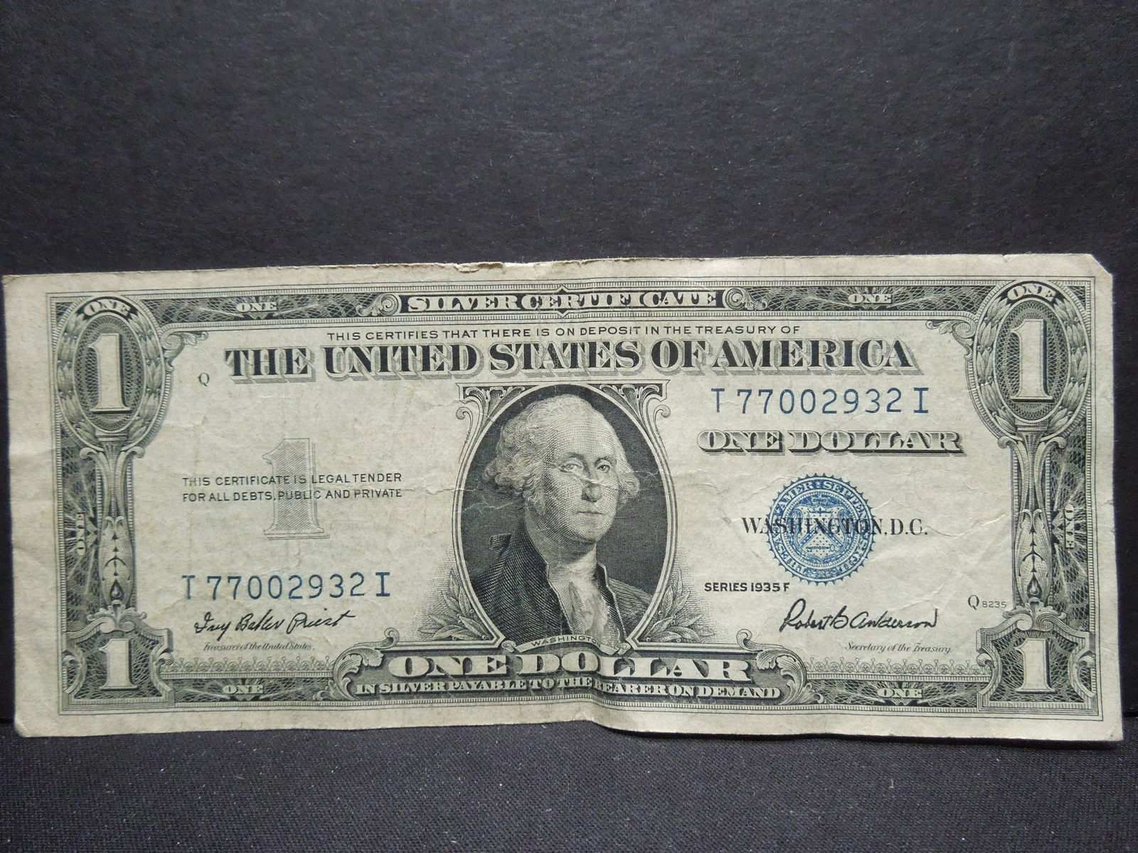 1935 One Dollar Silver Certificates "lucky 7's" (1 of 3)
