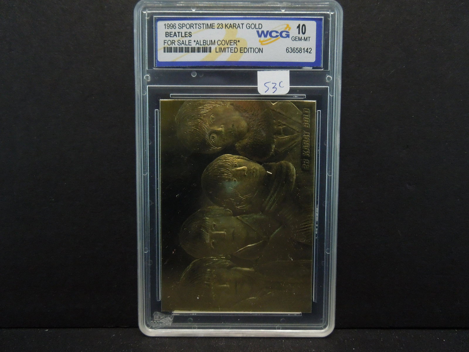 (BEATLES/ALBUM COVER), 23K GOLD, GRADED BY WCG AS: (BEATLES/ALBUM COVER), 23K GOLD, GRADED BY WCG AS 10/GEM MINT, SEALED/SLABBED