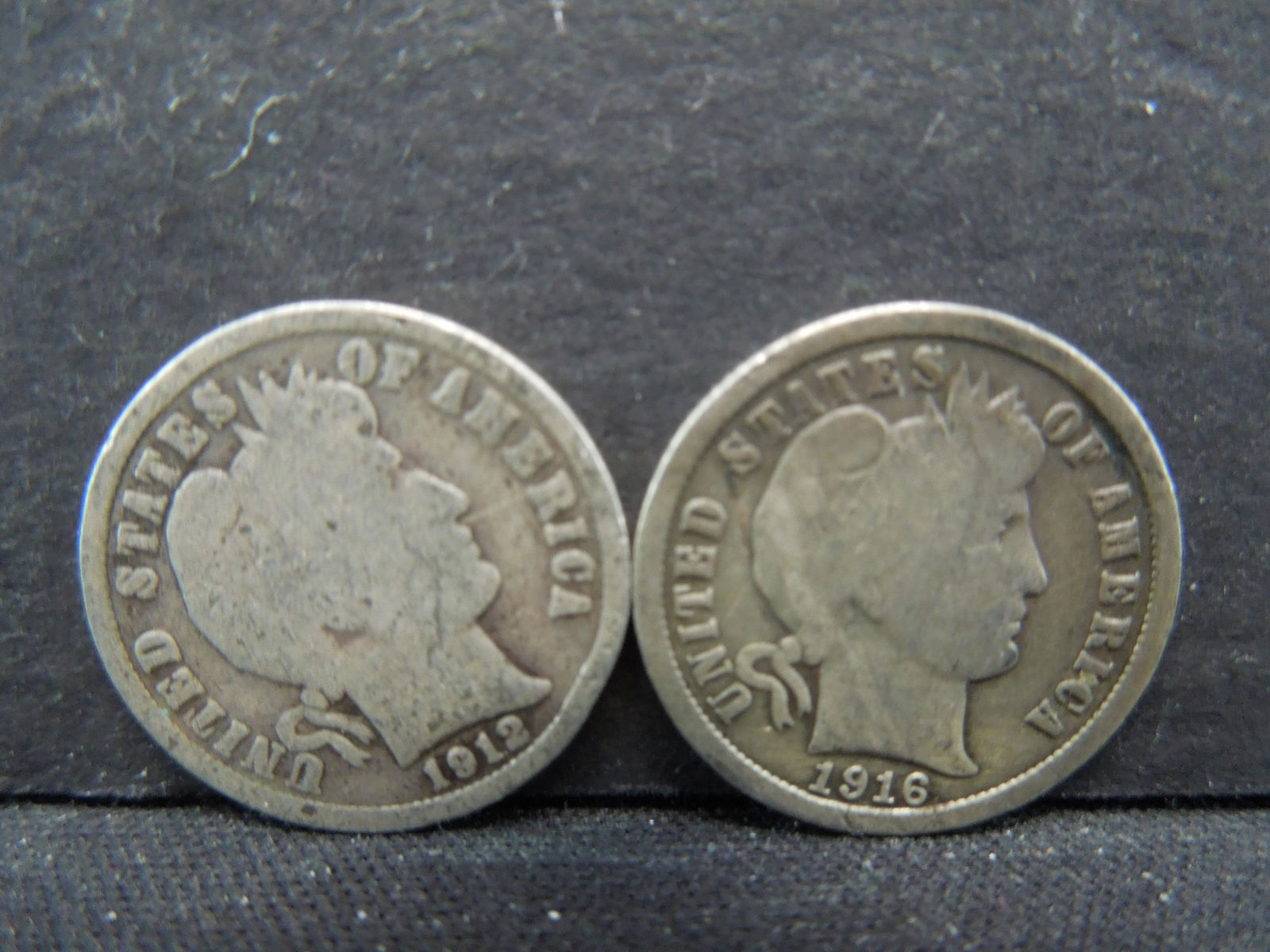 (2) BARBER DIMES (1912-D & 1916) (1 of 2)