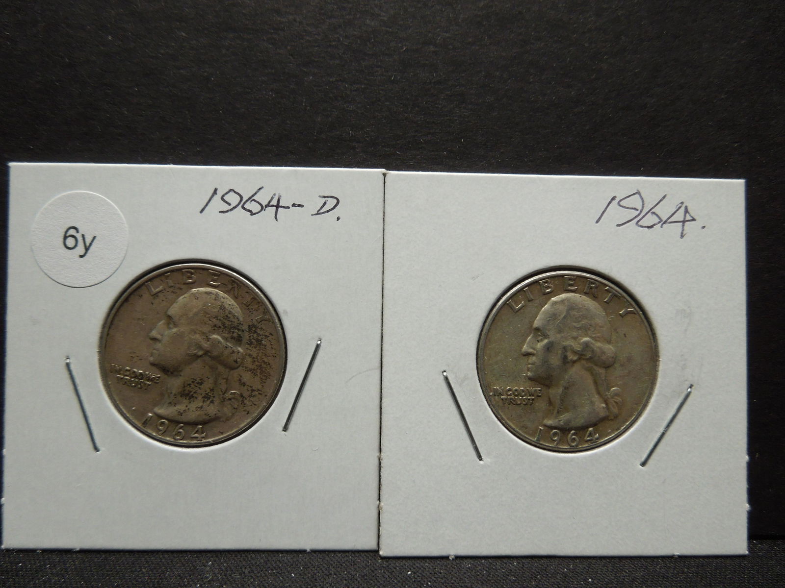 1964 PD Washington Quarters (1 of 3)