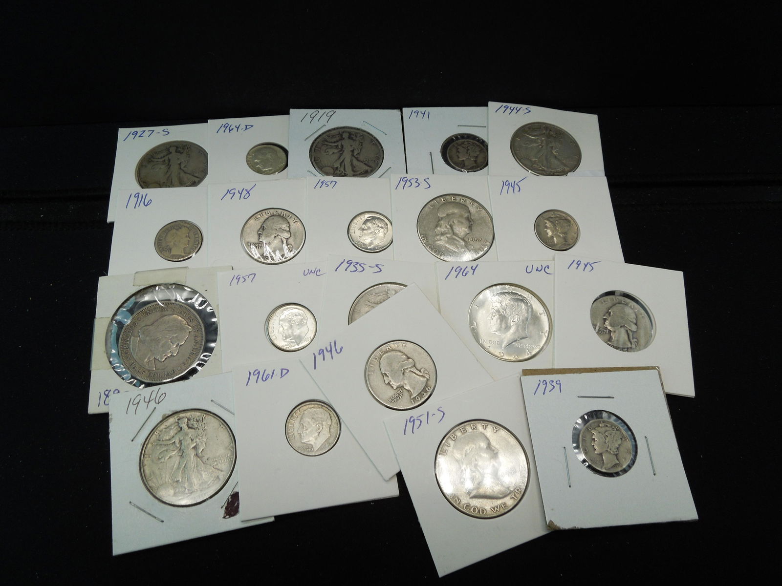 (5) Walking Liberty Half Dollars, (2) Franklin Half (1 of 4)