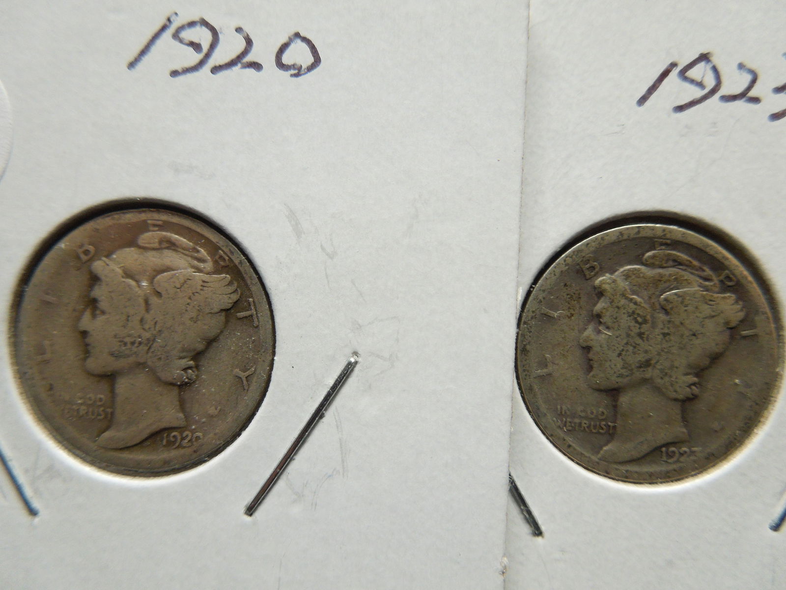 1920, 1923 Mercury Dimes (1 of 3)