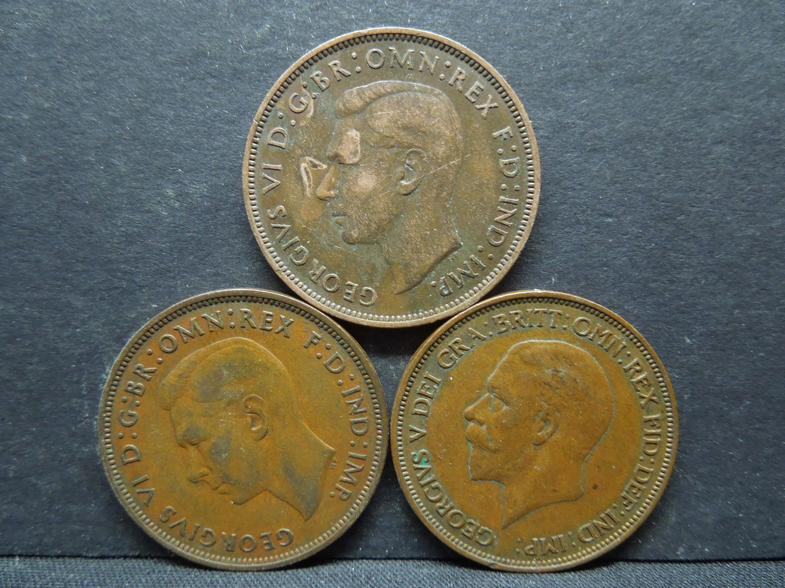 1936, 1937, 1938 British Pennies (1 of 2)