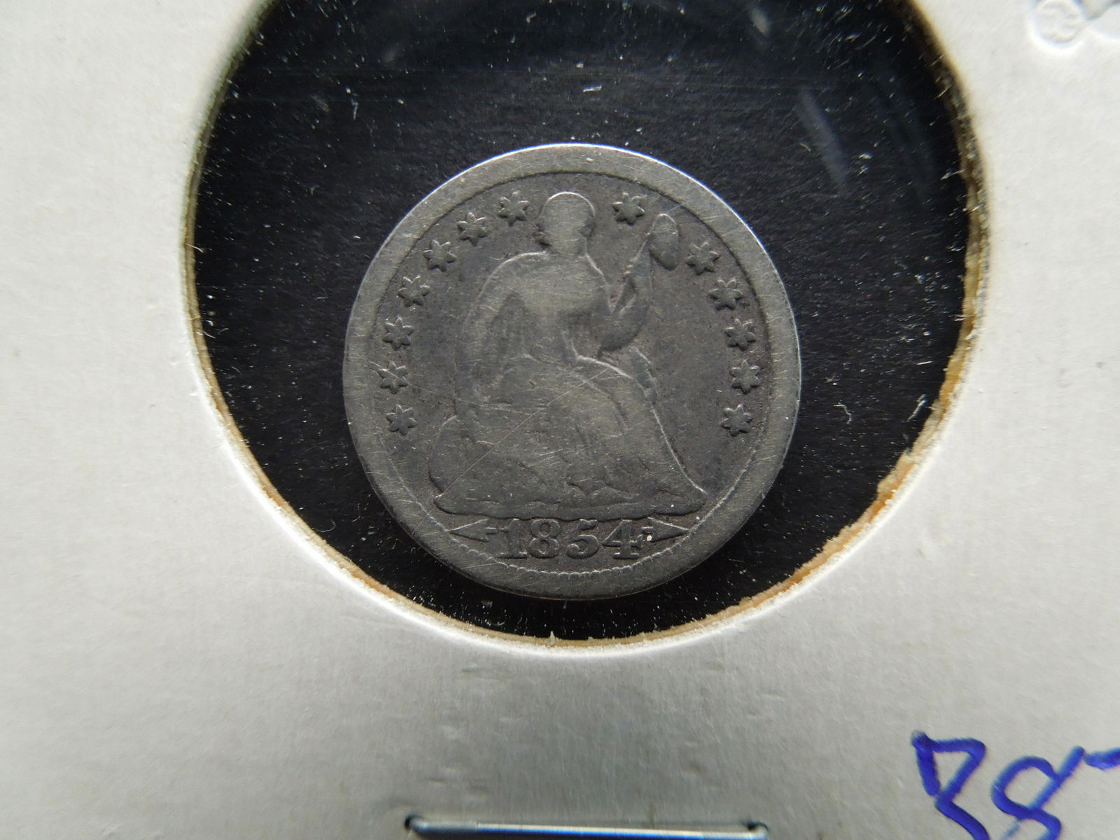1854 with Arrows Liberty Seated Half Dime (1 of 3)