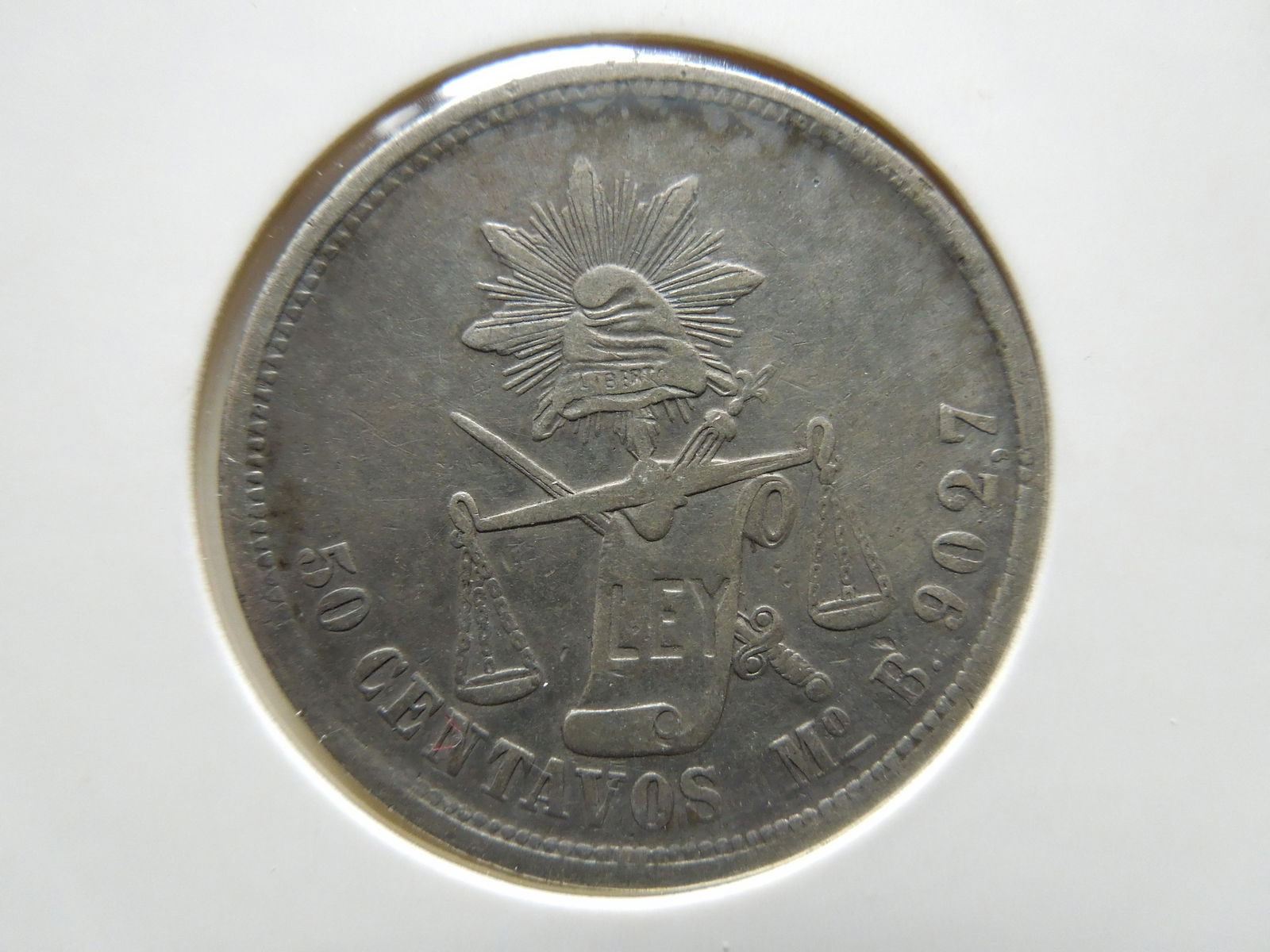 1875 Republic of Mexico Silver 50 Centavos (1 of 3)