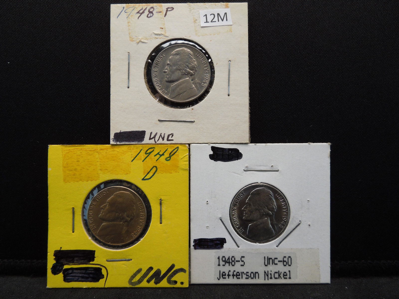 1948 PDS Brilliant Uncirculated Jefferson Nickels. (1 of 5)