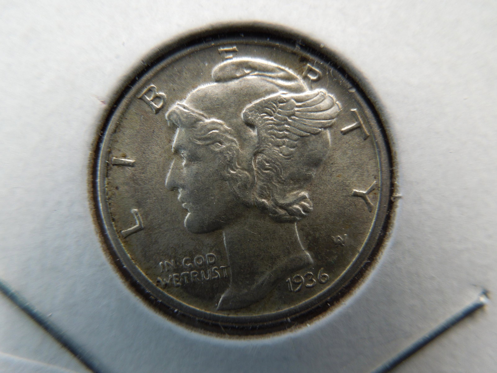 1936 Mercury Dime.  Uncirculated. (1 of 3)