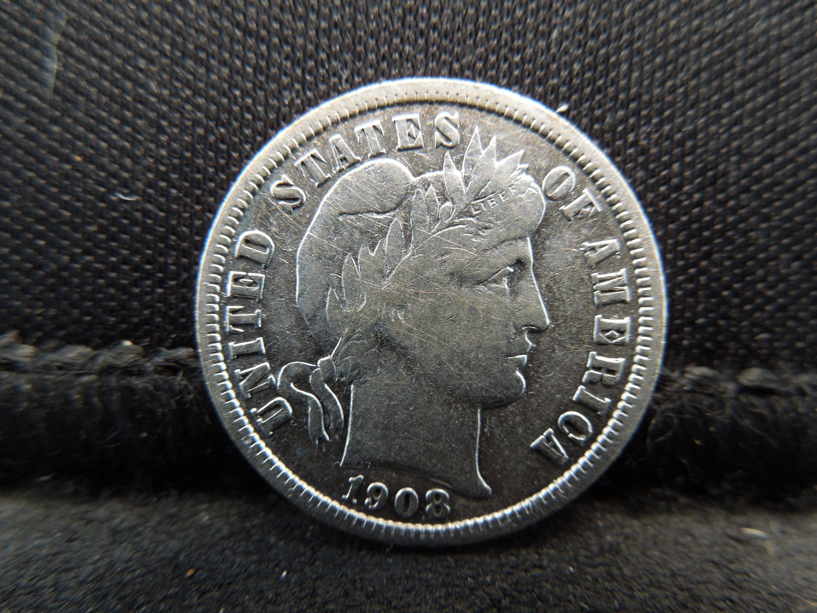 1908-D High Grade Barber Dime.  Full Bold Liberty. (1 of 2)