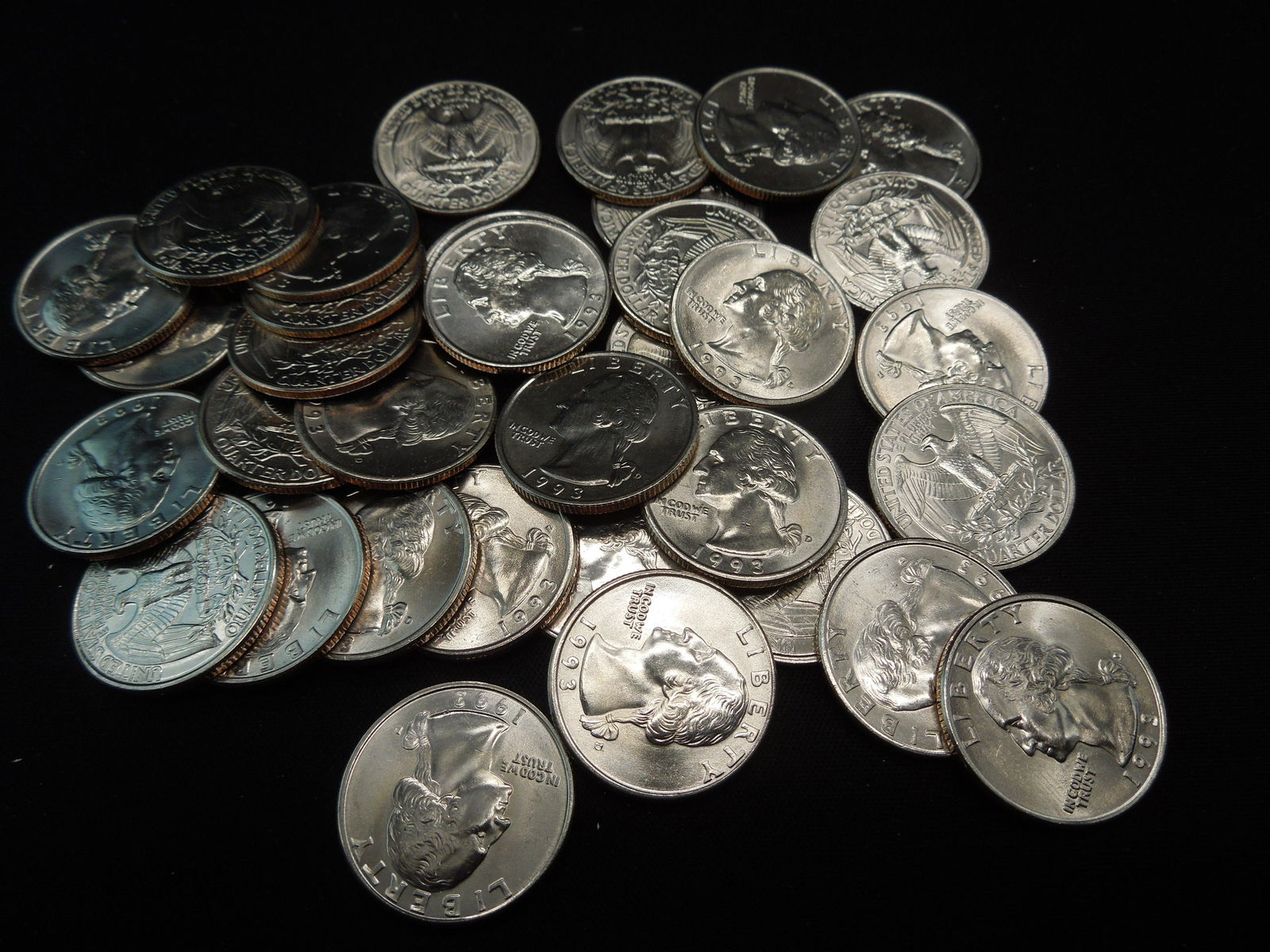 (35) Gem BU 1993 D Washington Quarters (1 of 4)