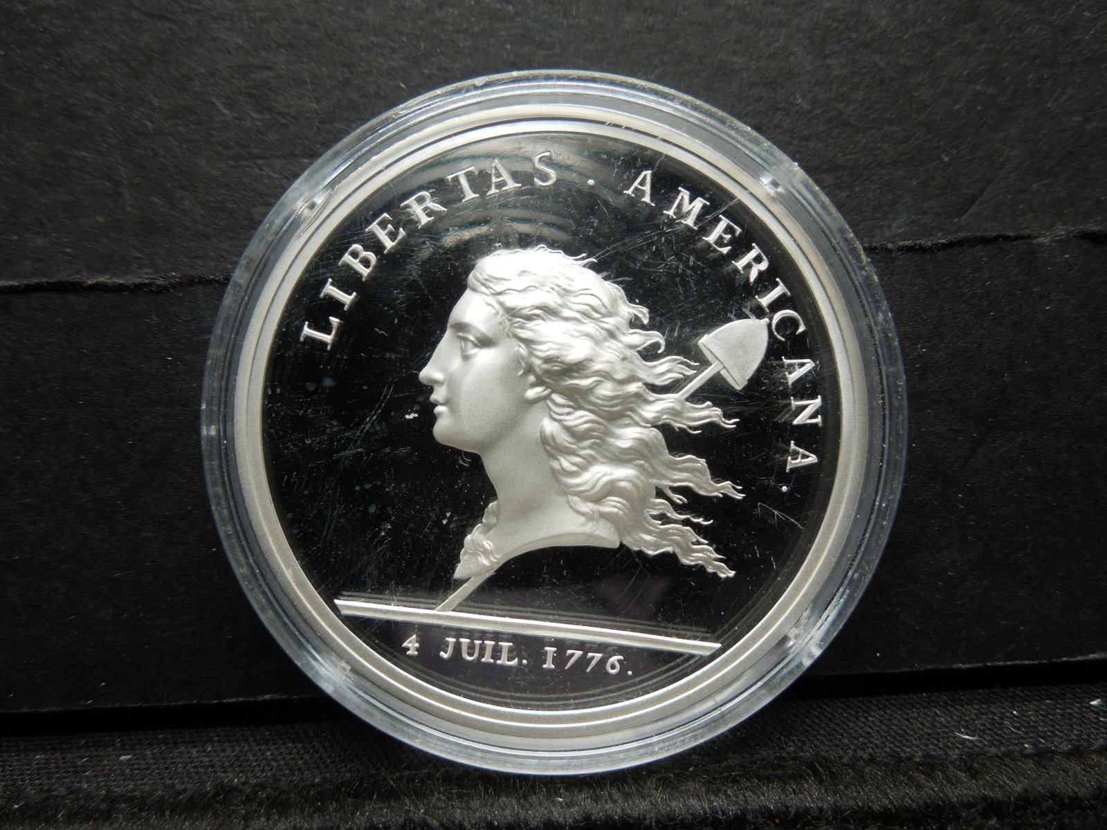 Silver Libertas Americana Restrike Proof - 24 Grams: Silver Libertas Americana Restrike Proof - 24 Grams Neat