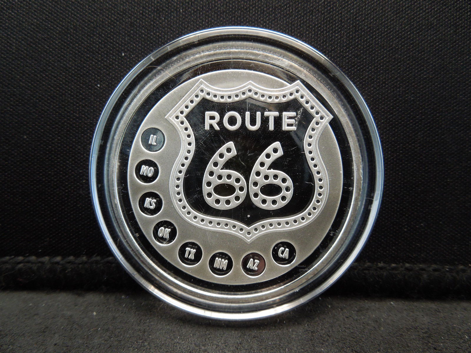 One Ounce Silver Art Round Route 66 (1 of 2)