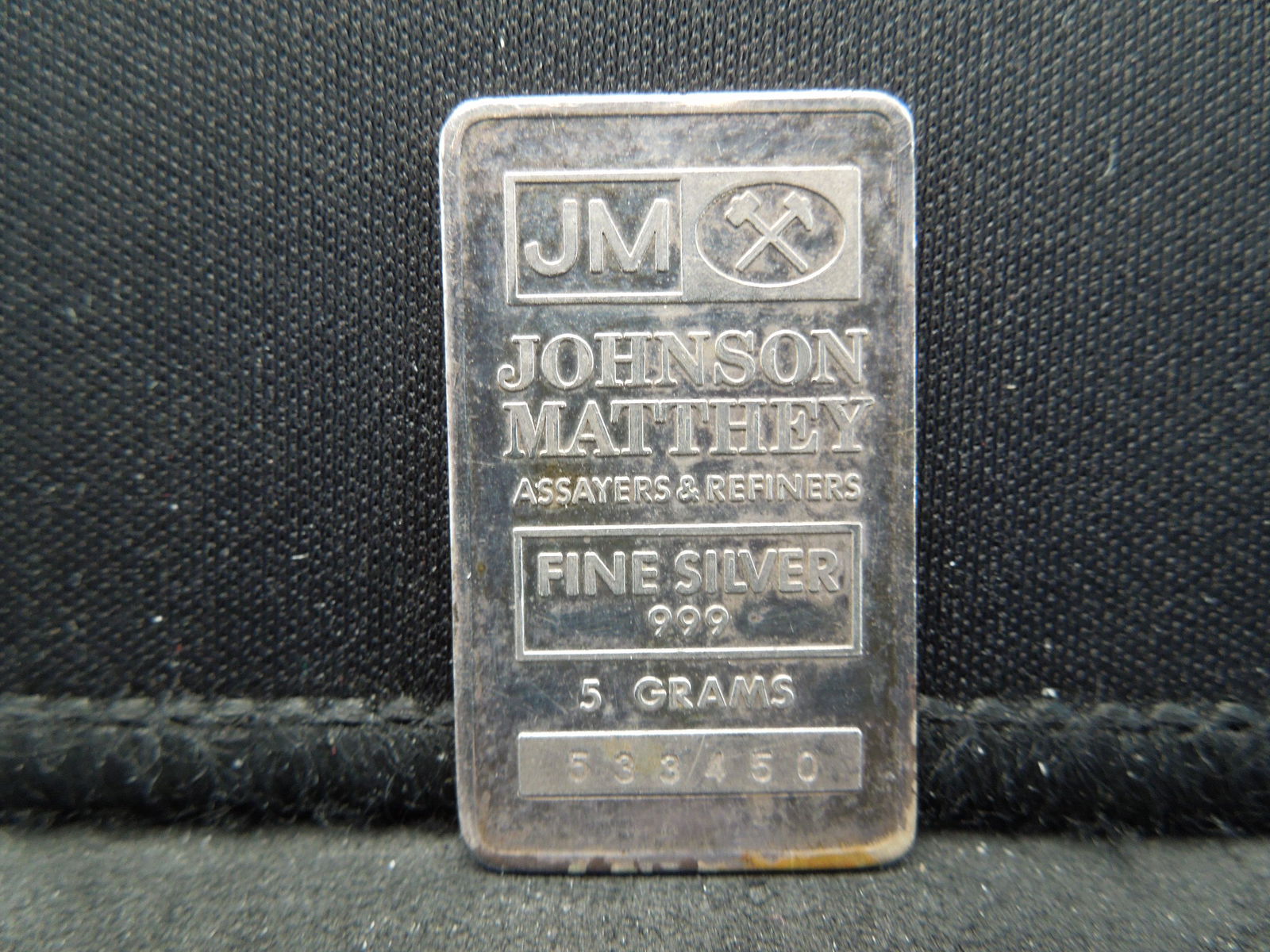 5 gram Silver Bar Johnson Matthey (1 of 2)