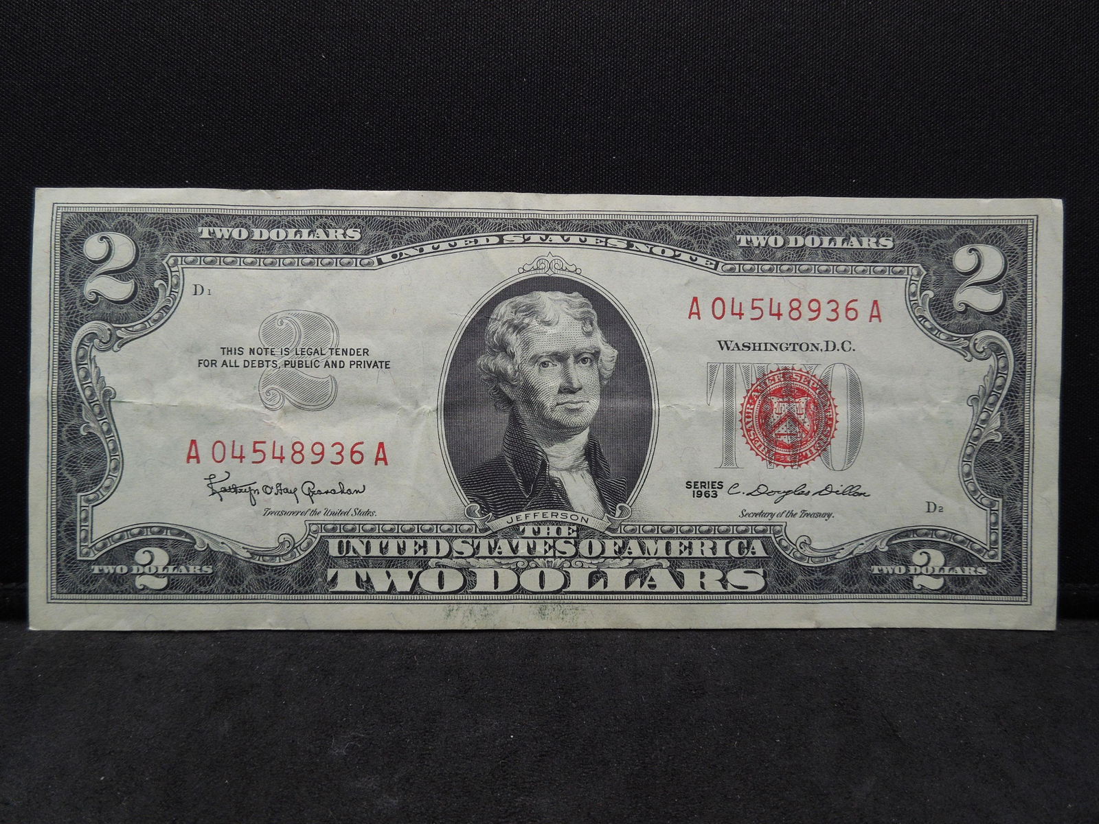 1963 $2.00 Red Seal (1 of 3)