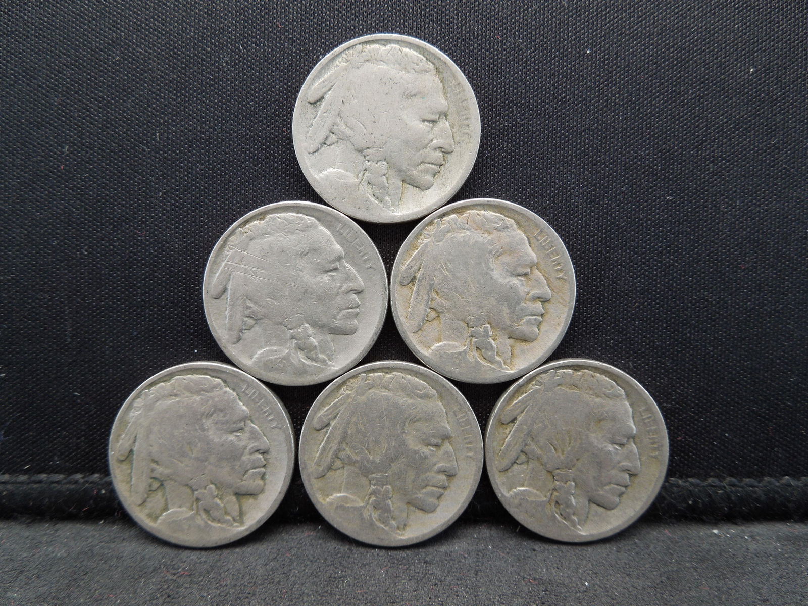 (6) 1913 Type 1 Buffalo Nickels Semi Key Date (1 of 2)