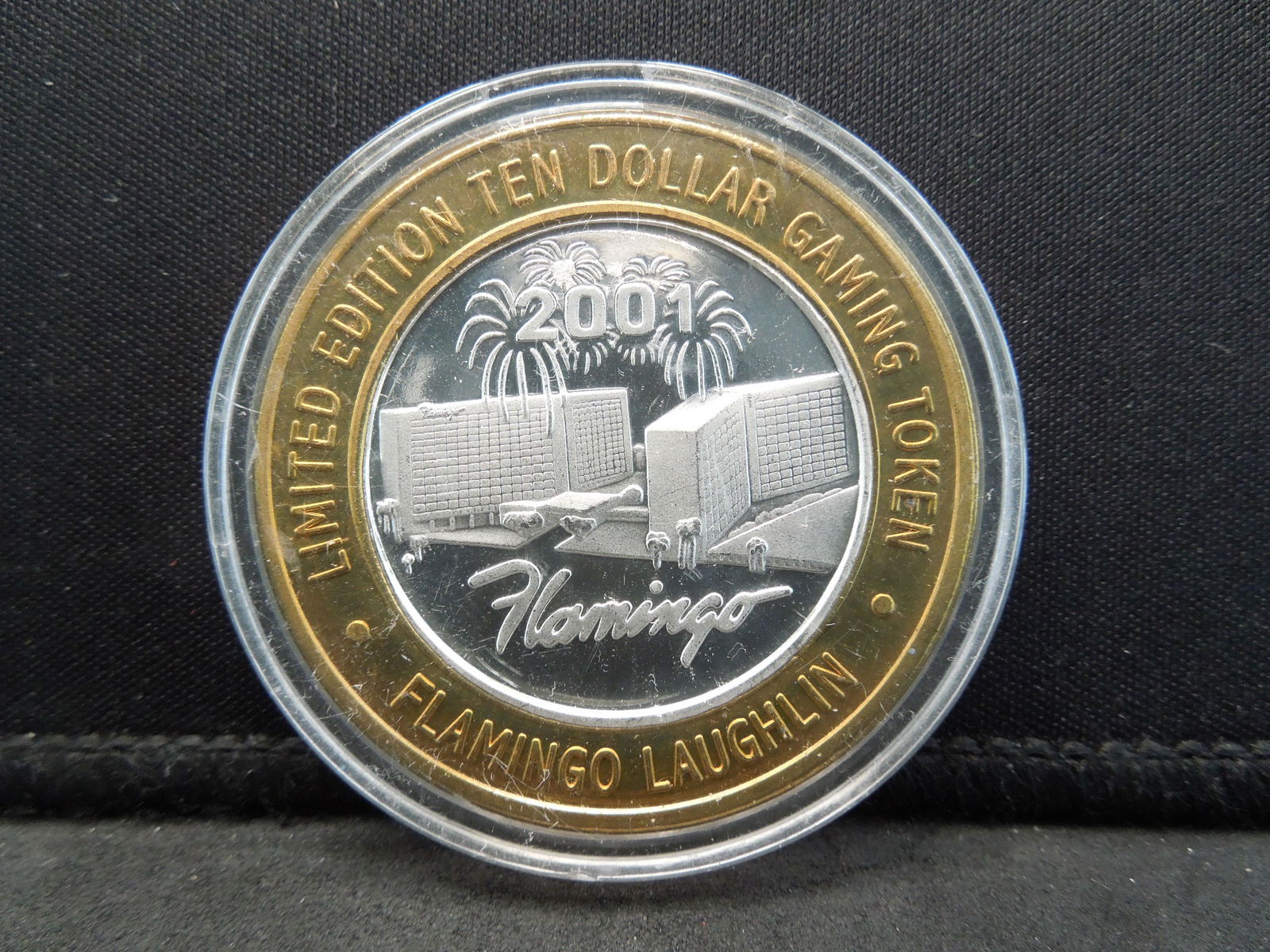 Silver Casino Token Flamingo Laughlin Nevada (1 of 2)