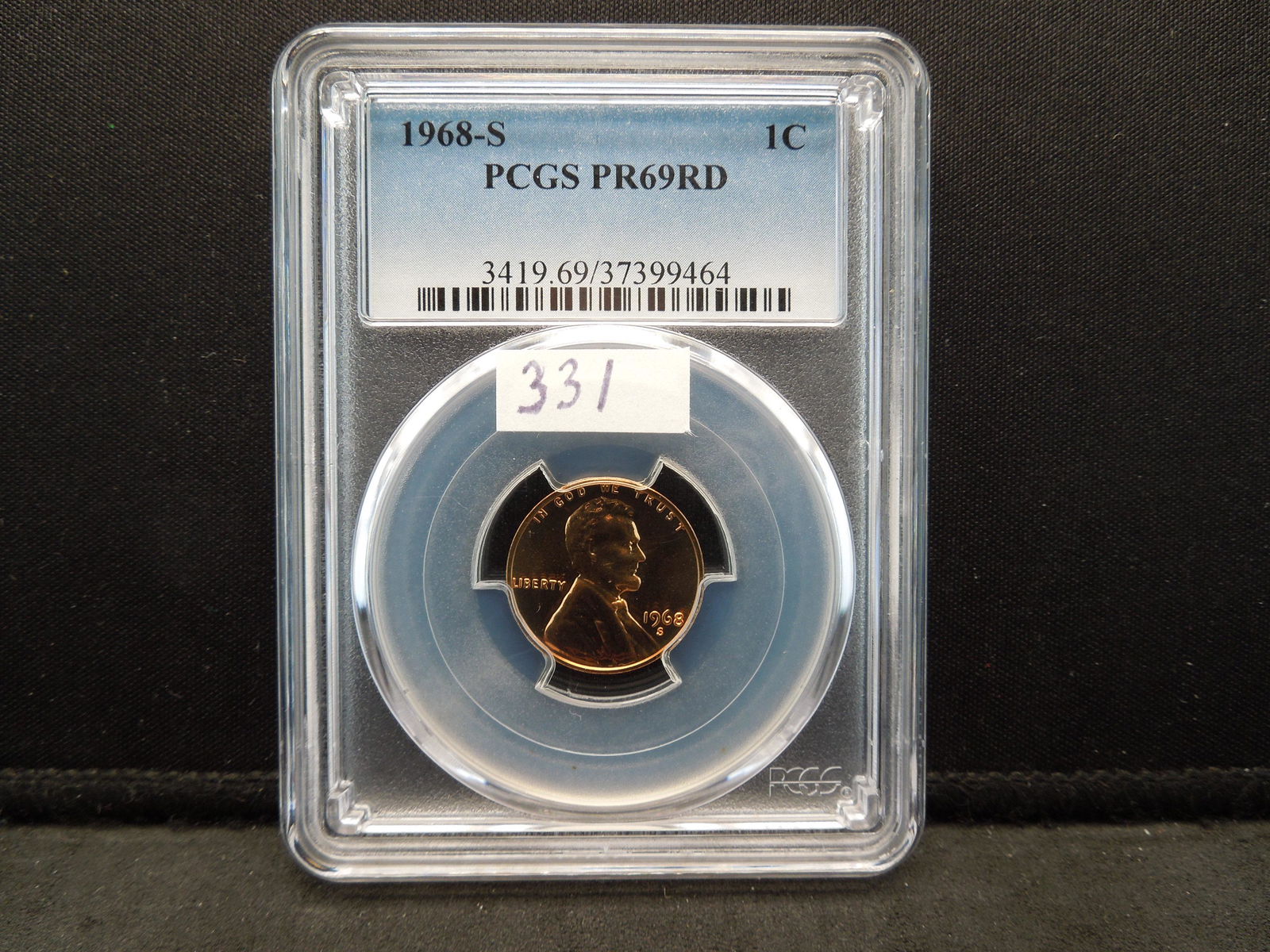 1968 S Lincoln Cent PCGS PR69 Red (1 of 3)