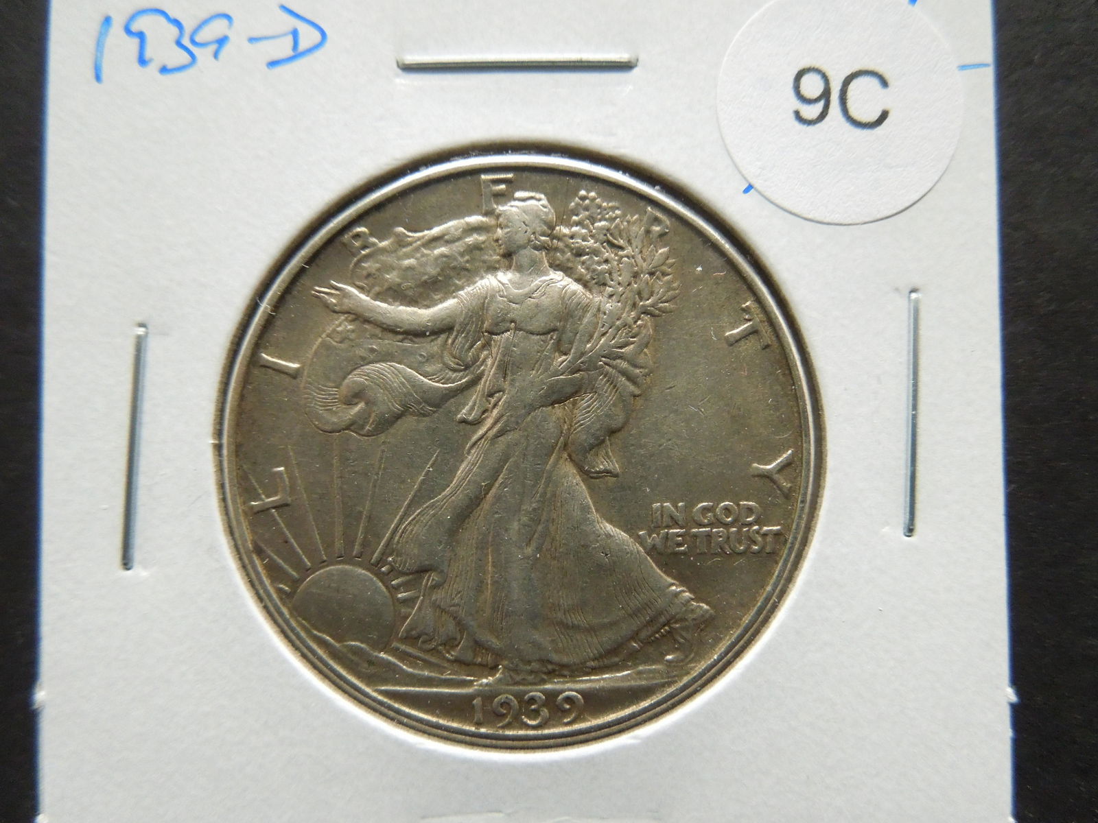 1939-D Liberty Walking 50c.  XF+. (1 of 3)