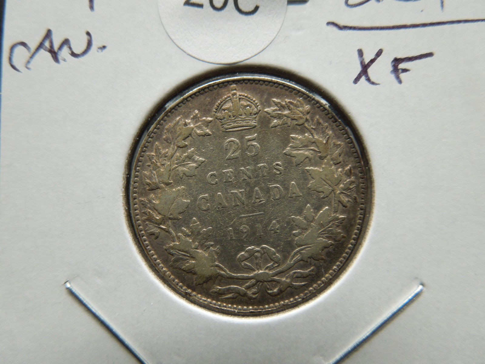 1914 Canada 25c.  XF. (1 of 3)