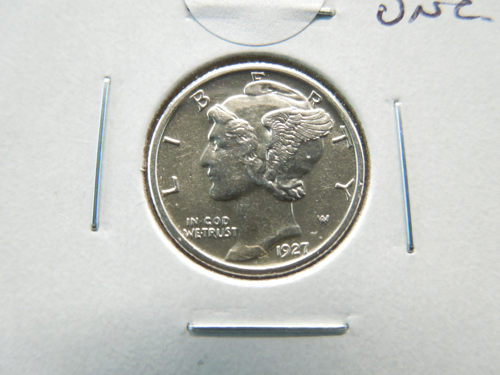 1927 Mercury 10c.  UNC. (1 of 3)