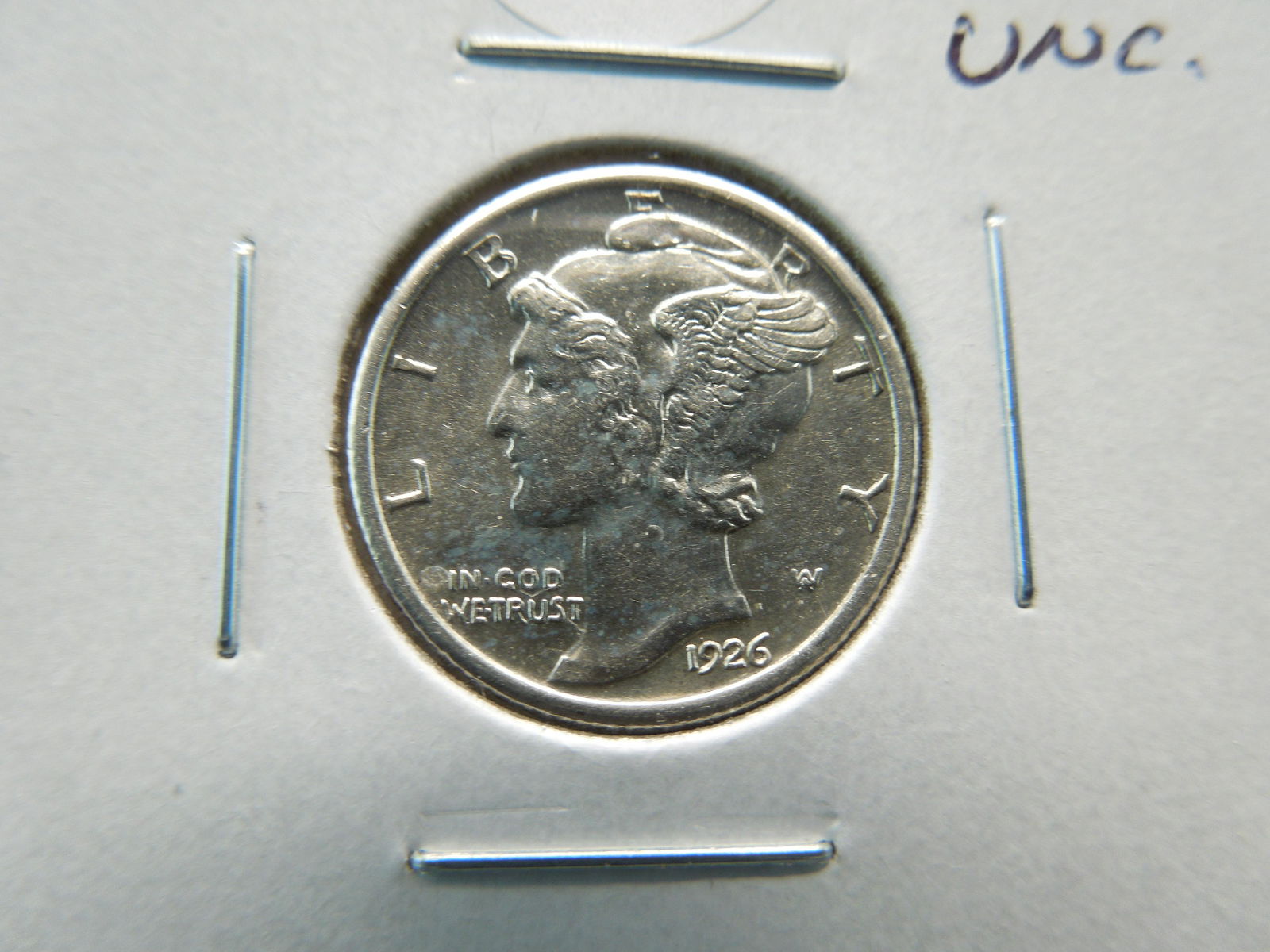 1926 Mercury 10c.  UNC. (1 of 3)