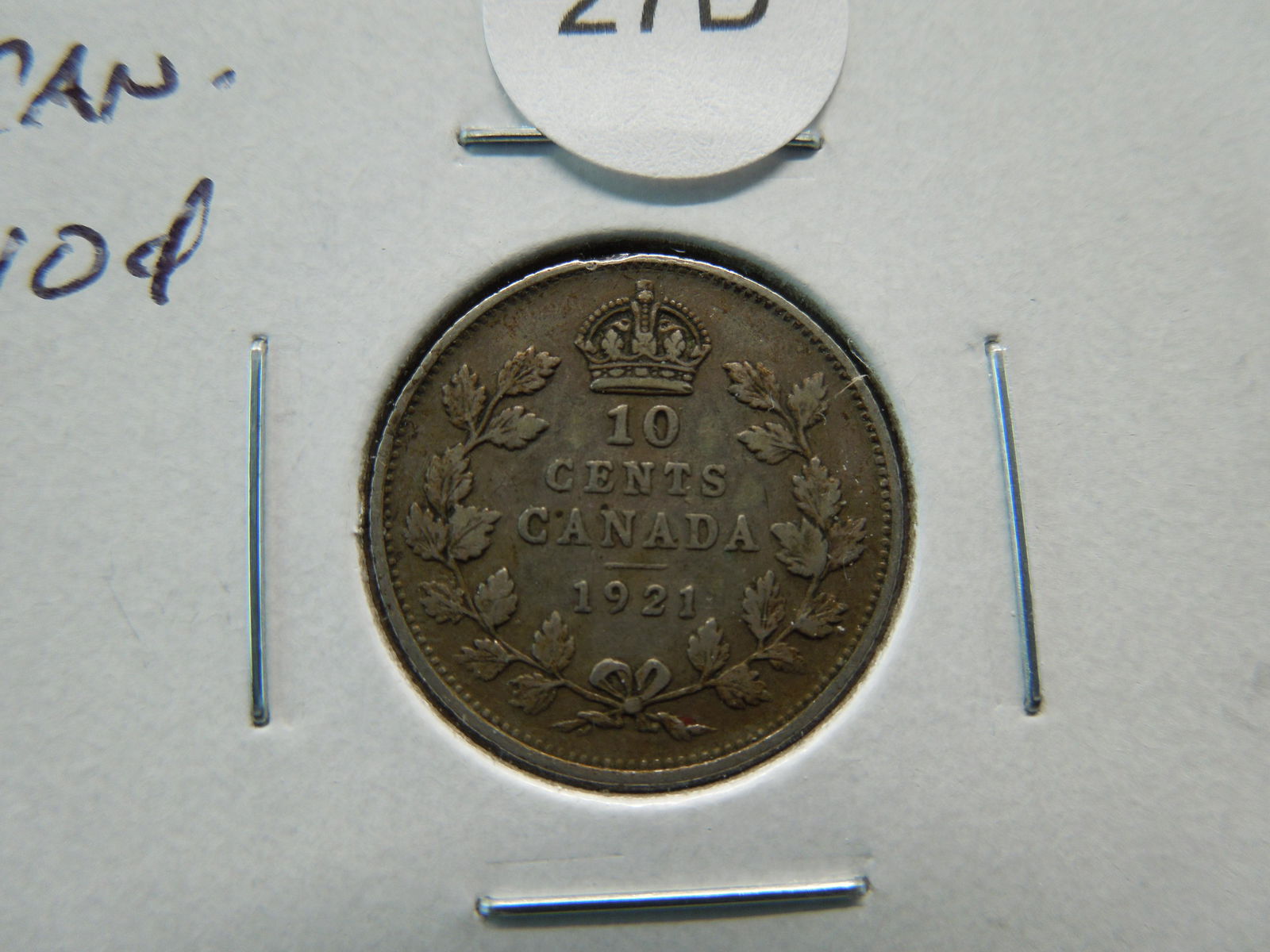 1921 Canada 10c.  VF. (1 of 3)