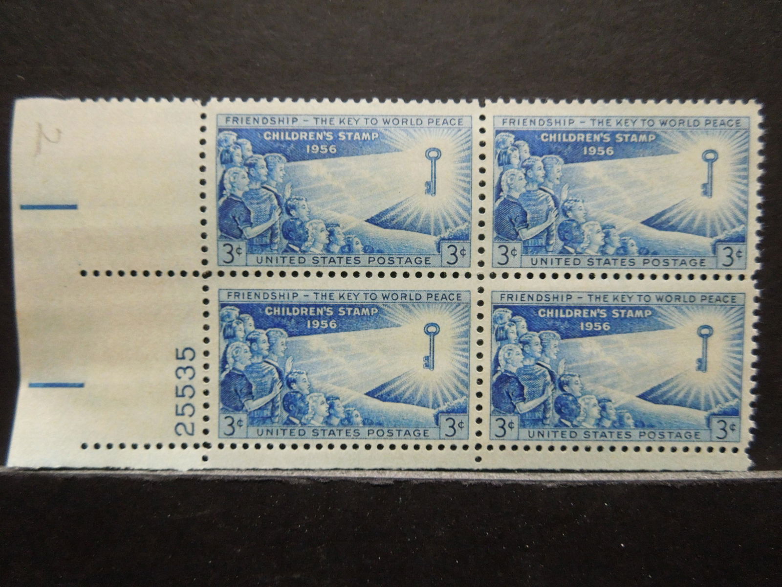 The Key To World Peace.  Children's Stamp 1956 U.S. 3c (1 of 2)