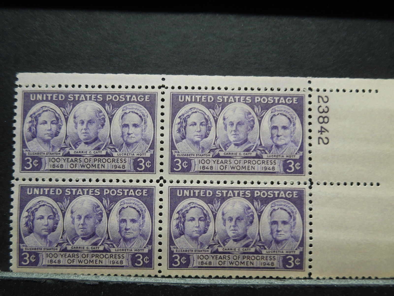 100 Years of Progress Of Women 1848-1948 U.S. 3c Stamp. (1 of 2)