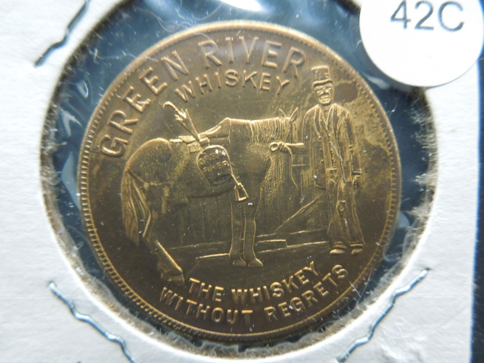 Green River Whiskey Token.  "The Whiskey Without The (1 of 3)