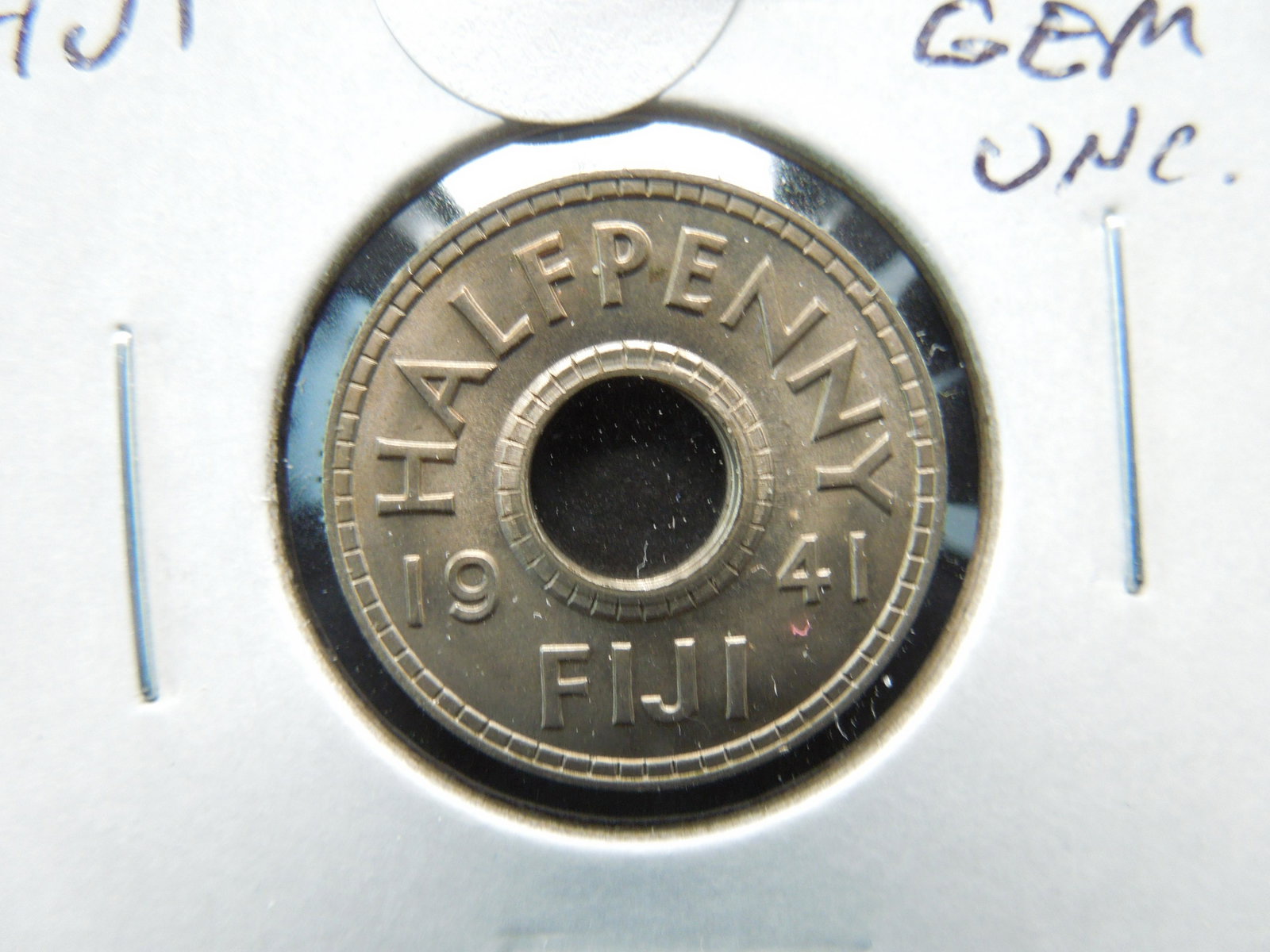 1941 Fiji 1/2 Penny. Gem UNC.: 1941 Fiji 1/2 Penny. Gem UNC.