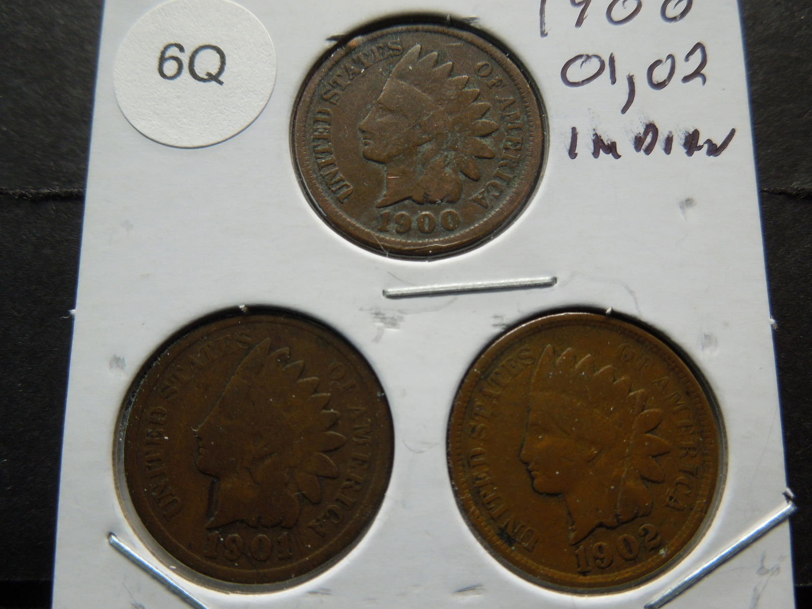 1900, 1901, 1902 Indian Cents (1 of 2)
