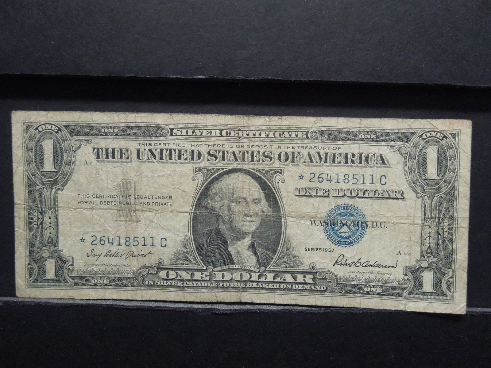 1957 One Dollar Silver Certificate Star Note (1 of 3)