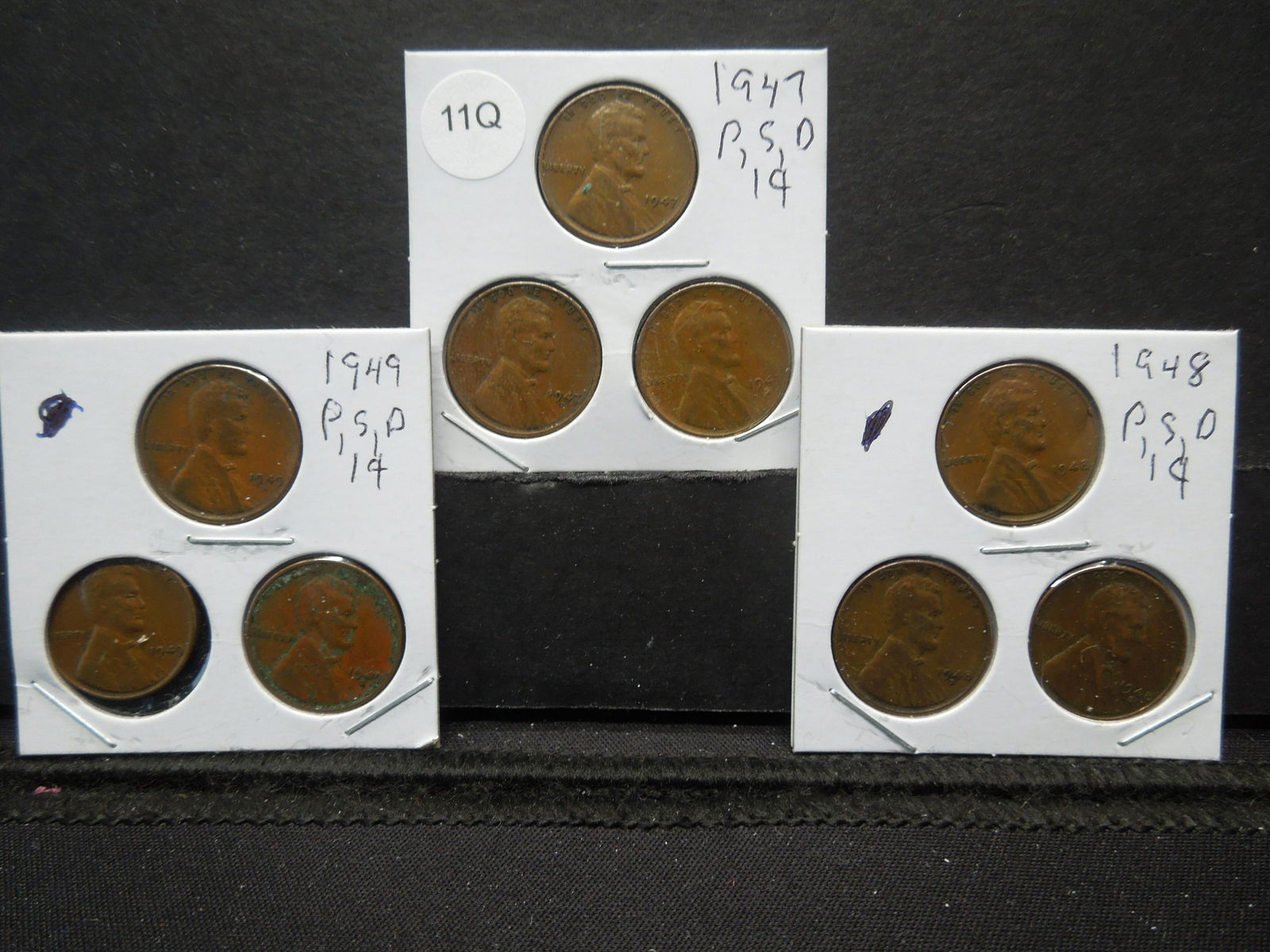 1947 PDS, 1948 PDS, 1949 PDS Wheat Cents (1 of 7)