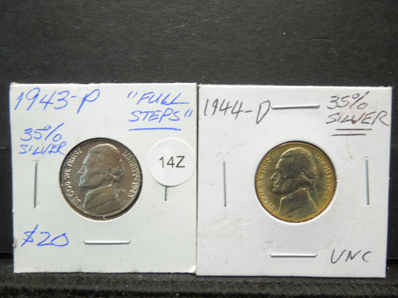 1943, 1944 D Jefferson Nickels (1 of 3)