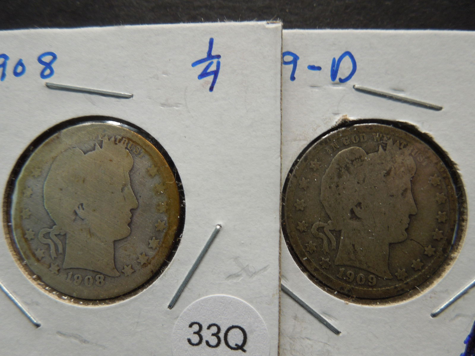 1908, 1909 D Barber Quarters (1 of 3)