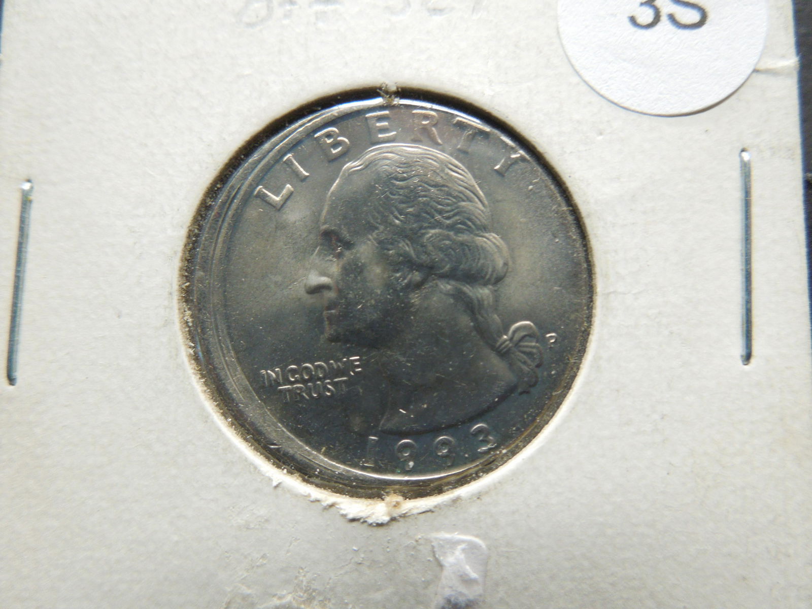 1993 P Offset error Washington Quarter UNC (1 of 3)