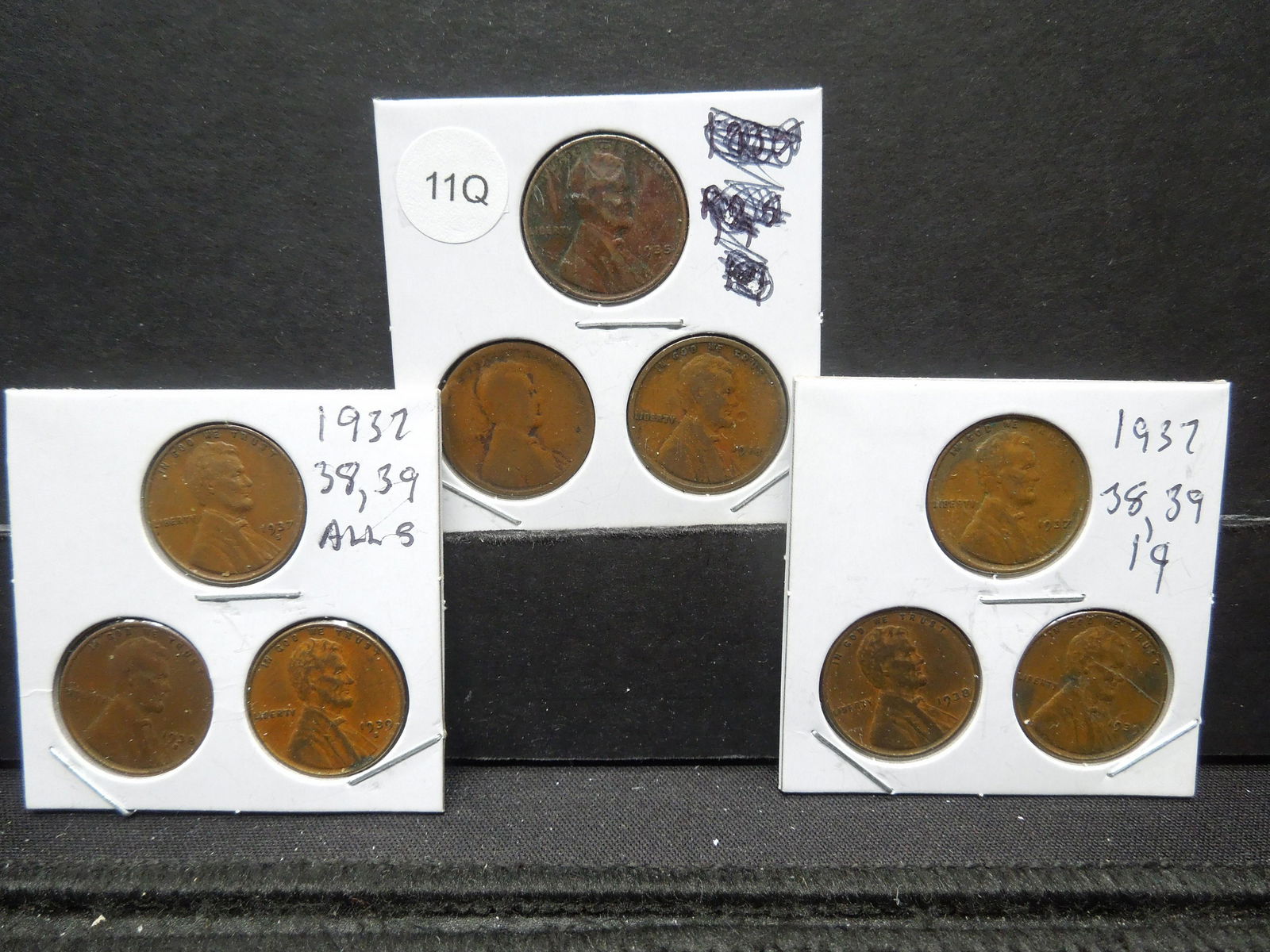 1918 PD, 1935, 1937 PS, 1938 PS, 1939 PS Wheat Cents (1 of 7)