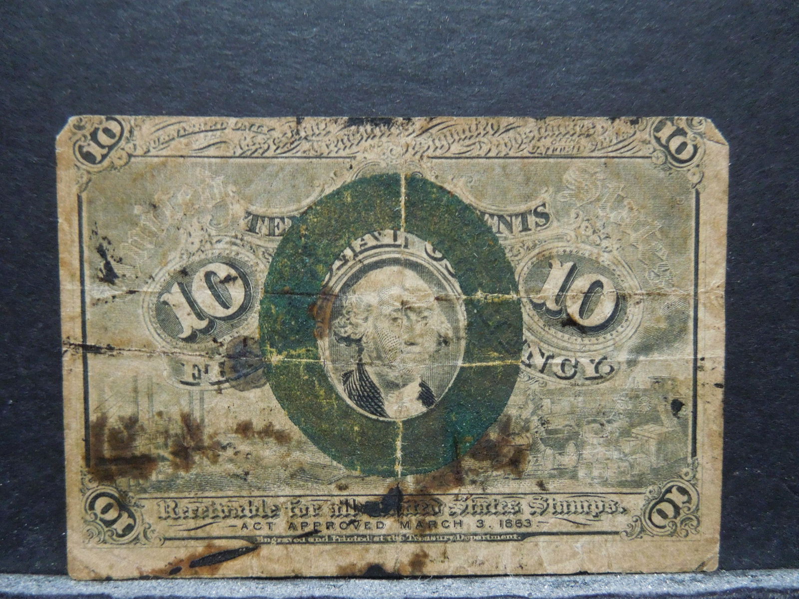 1863 Ten Cent Fractional Currency (1 of 2)