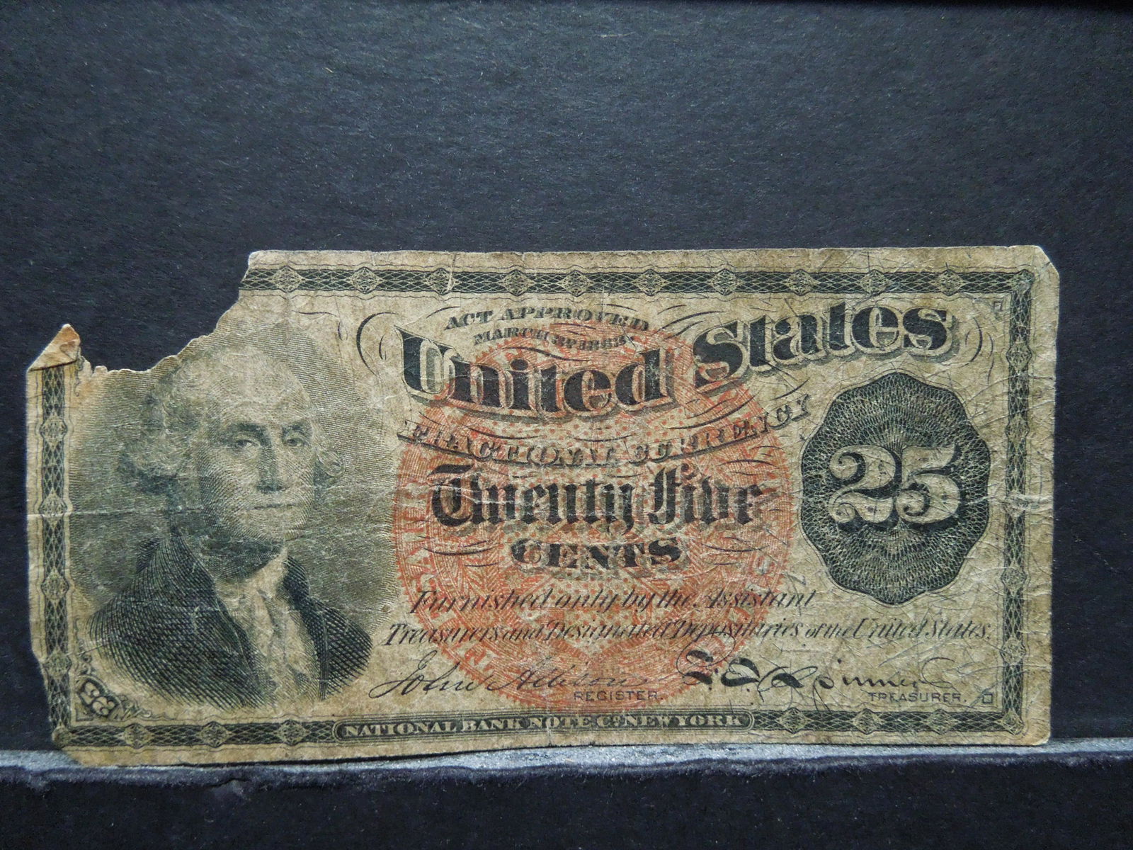 1863 Twenty Five Cent Fractional Currency (1 of 2)