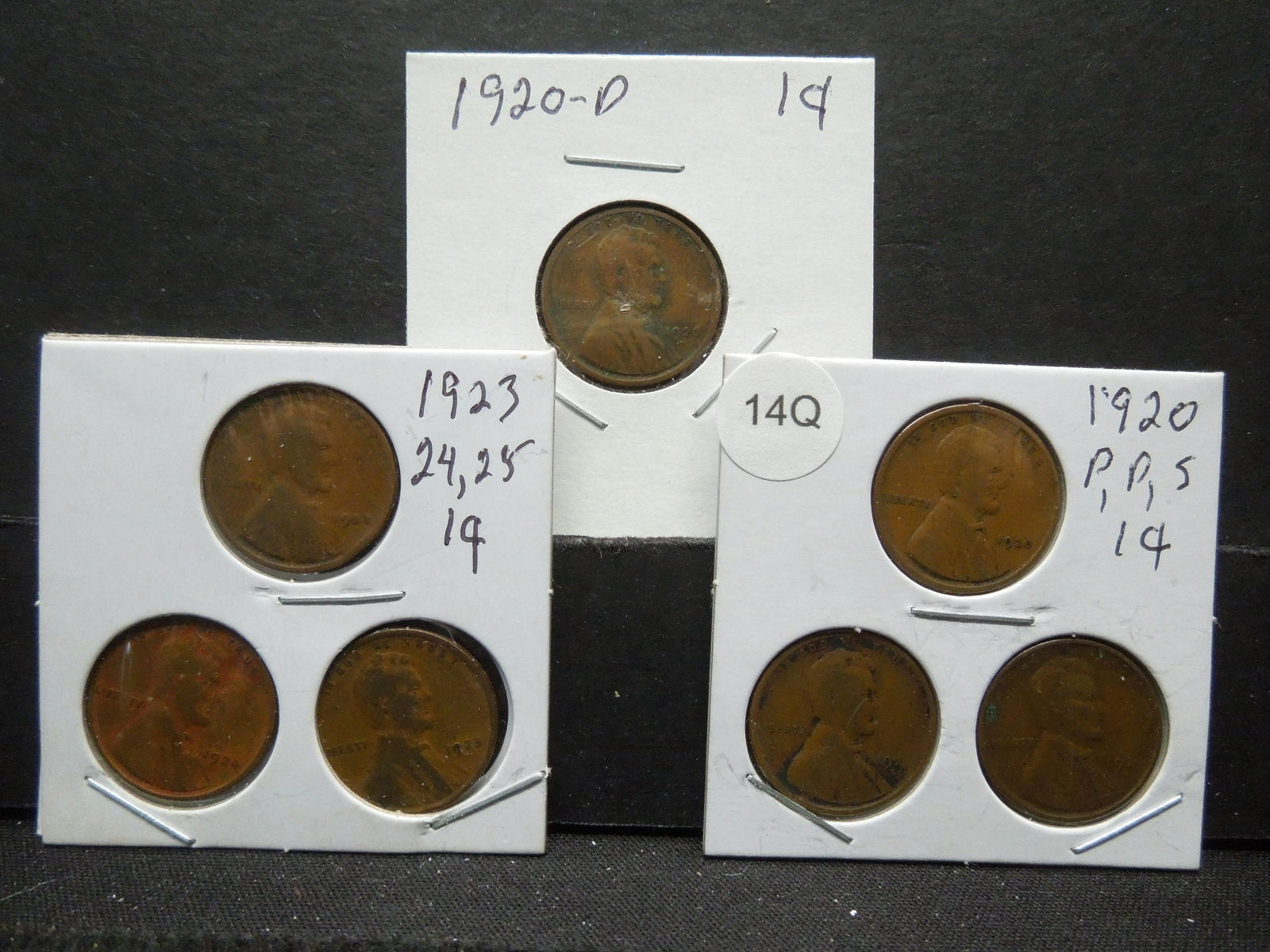 1920 PDDS, 1923, 1924, 1925 Wheat Cents (1 of 7)