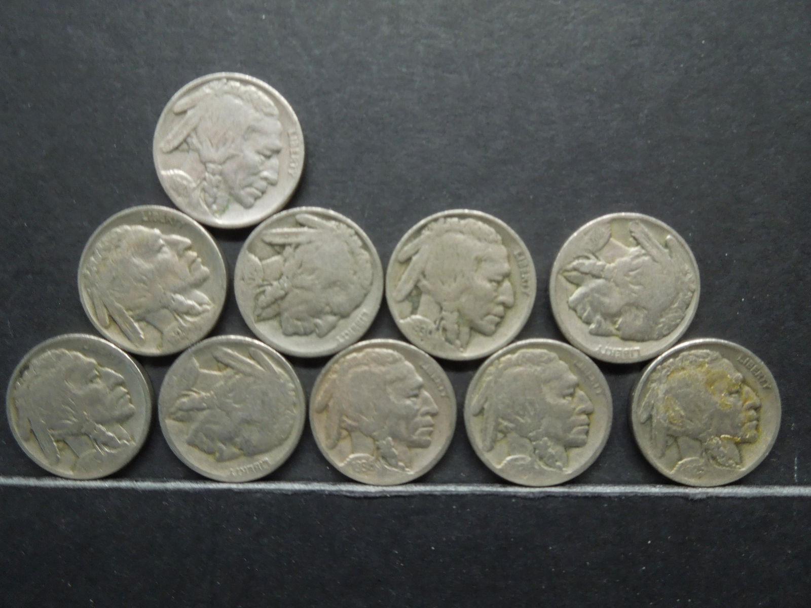 (10) Buffalo Nickels Various Dates (1 of 2)