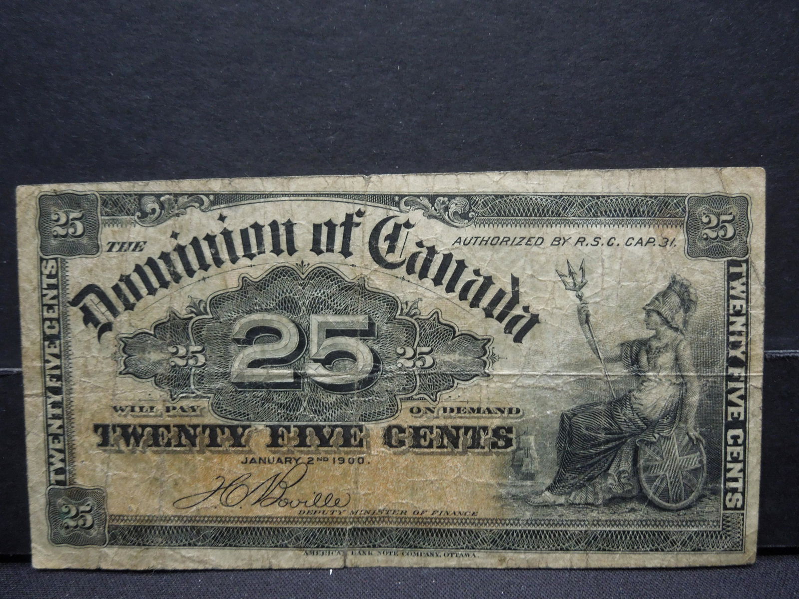 1900 Canada Twenty Five Cent Bank Note (1 of 3)