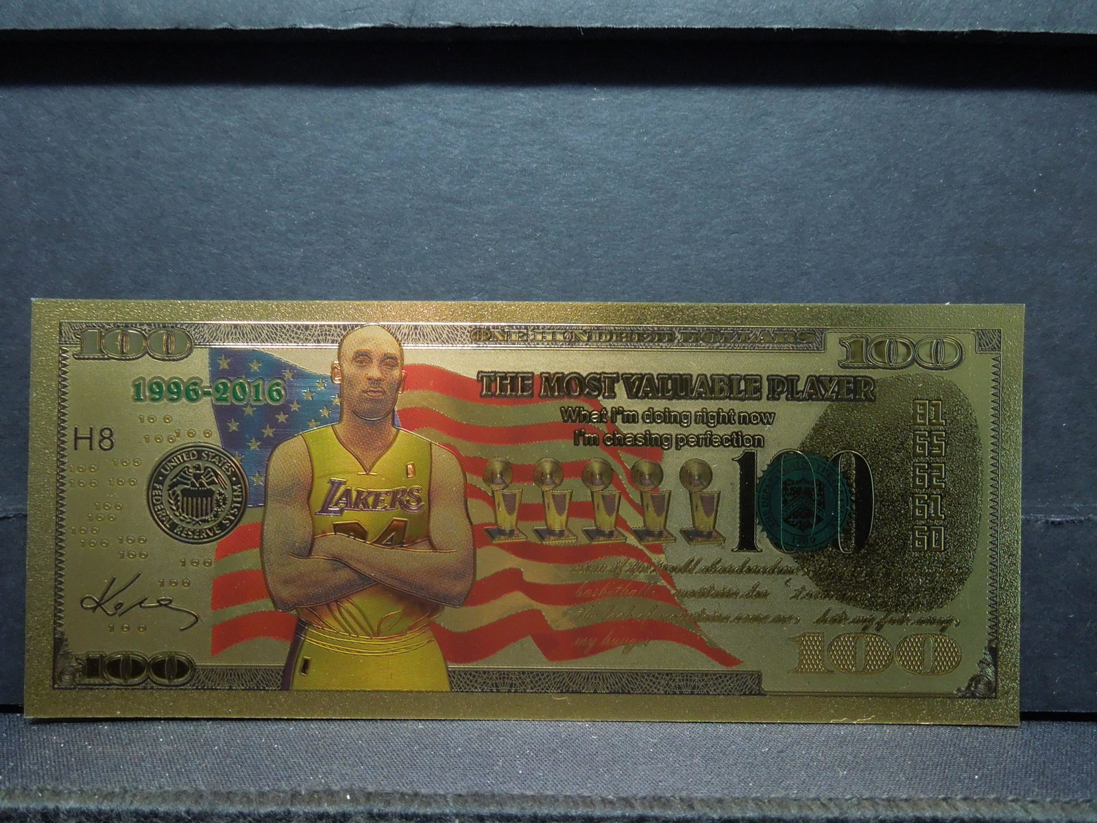 24K GOLD FOIL, (KOBE BRYANT/THE LEGEND), CRISP!: 24K GOLD FOIL, (KOBE BRYANT/THE LEGEND), CRISP!