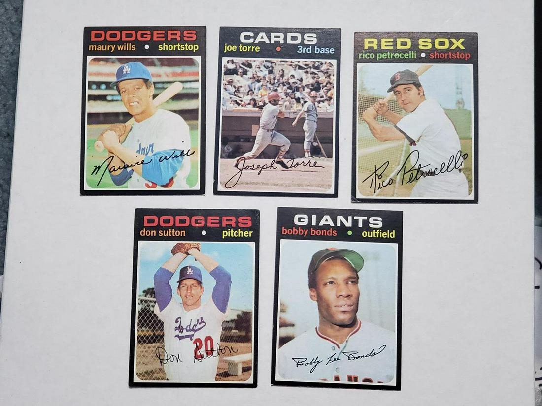 1971 Topps Baseball Lot of (5) Stars / HoF (1 of 2)