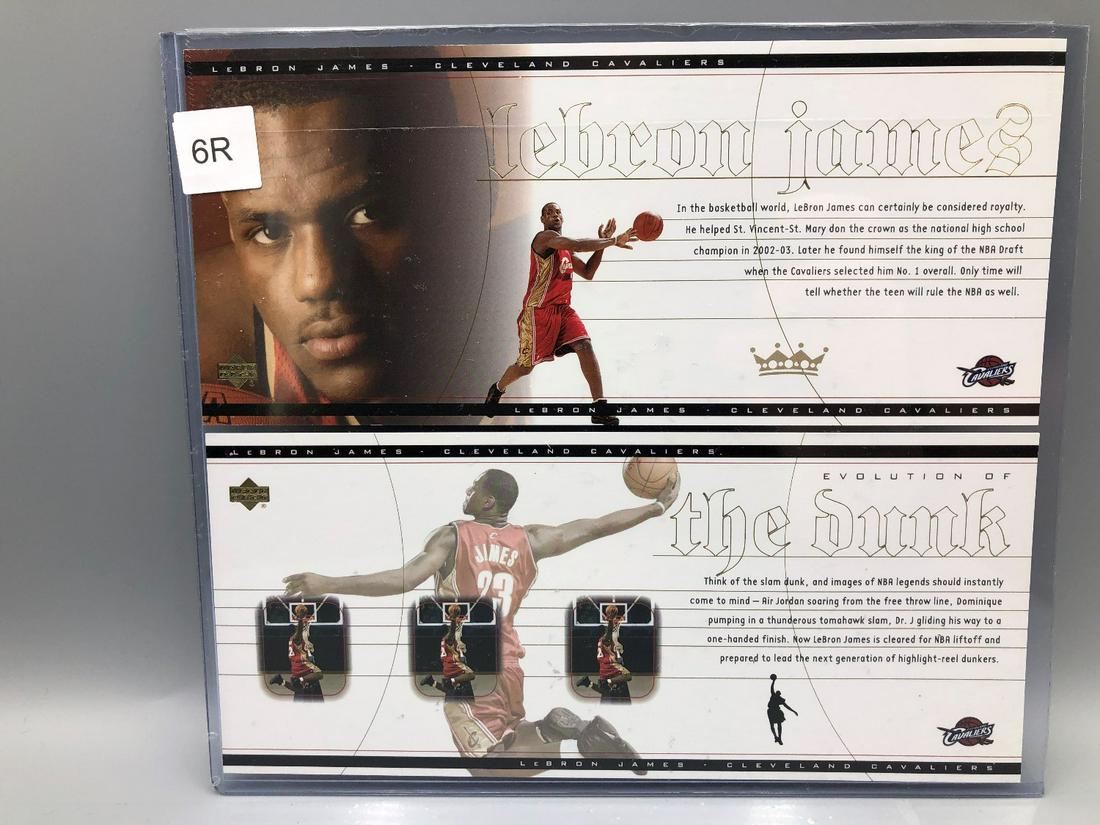2003-04 Upper Deck LeBron James Jumbo Box Topper Lot  - (1 of 2)