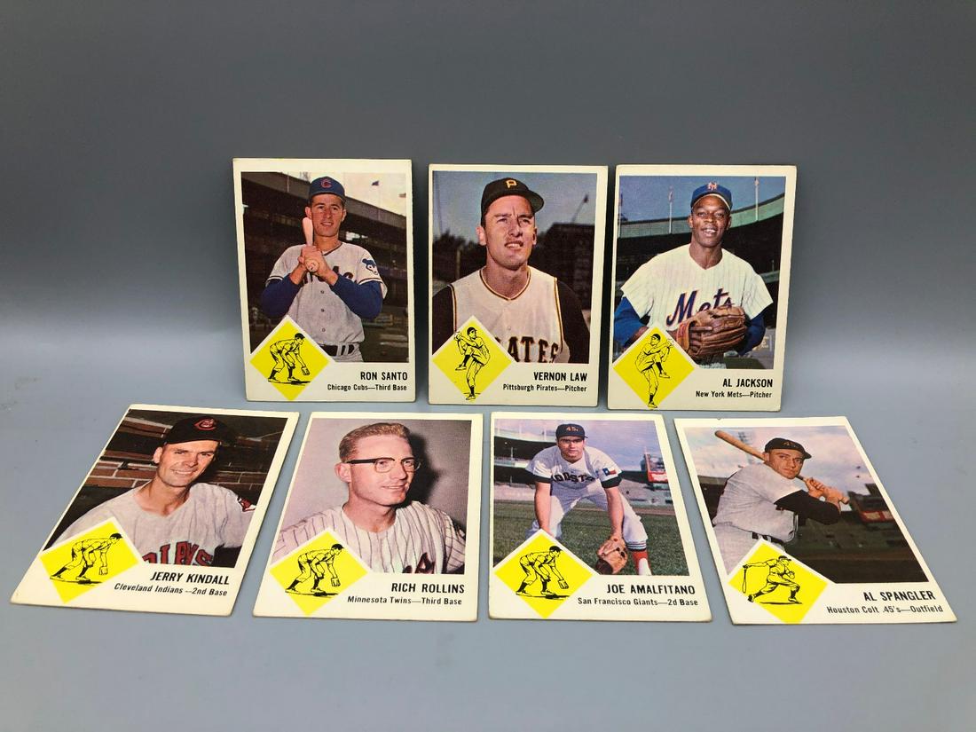 1963 Fleer Baseball Lot of 7 Cards - Varying Conditions (1 of 2)