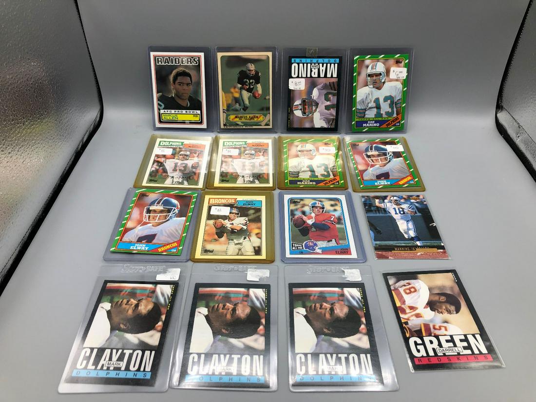 Lot of Football Stars - Marcus Allen RC, Dan Marino, (1 of 7)