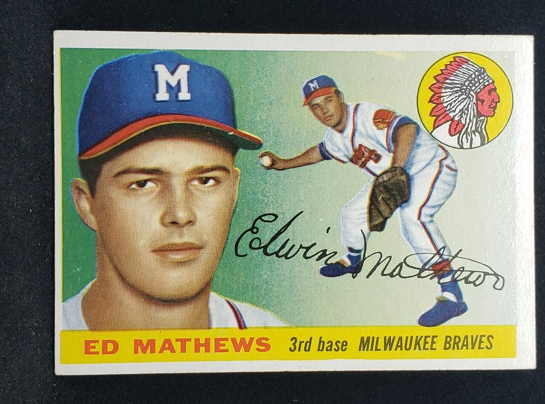 1955 Topps Ed Mathews #155 HOF (1 of 2)